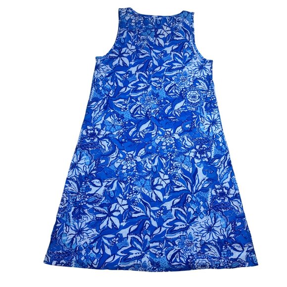Lilly Pulitzer Lela Henley Tank Dress Blue Floral Size Small NWOT - Picture 4 of 5